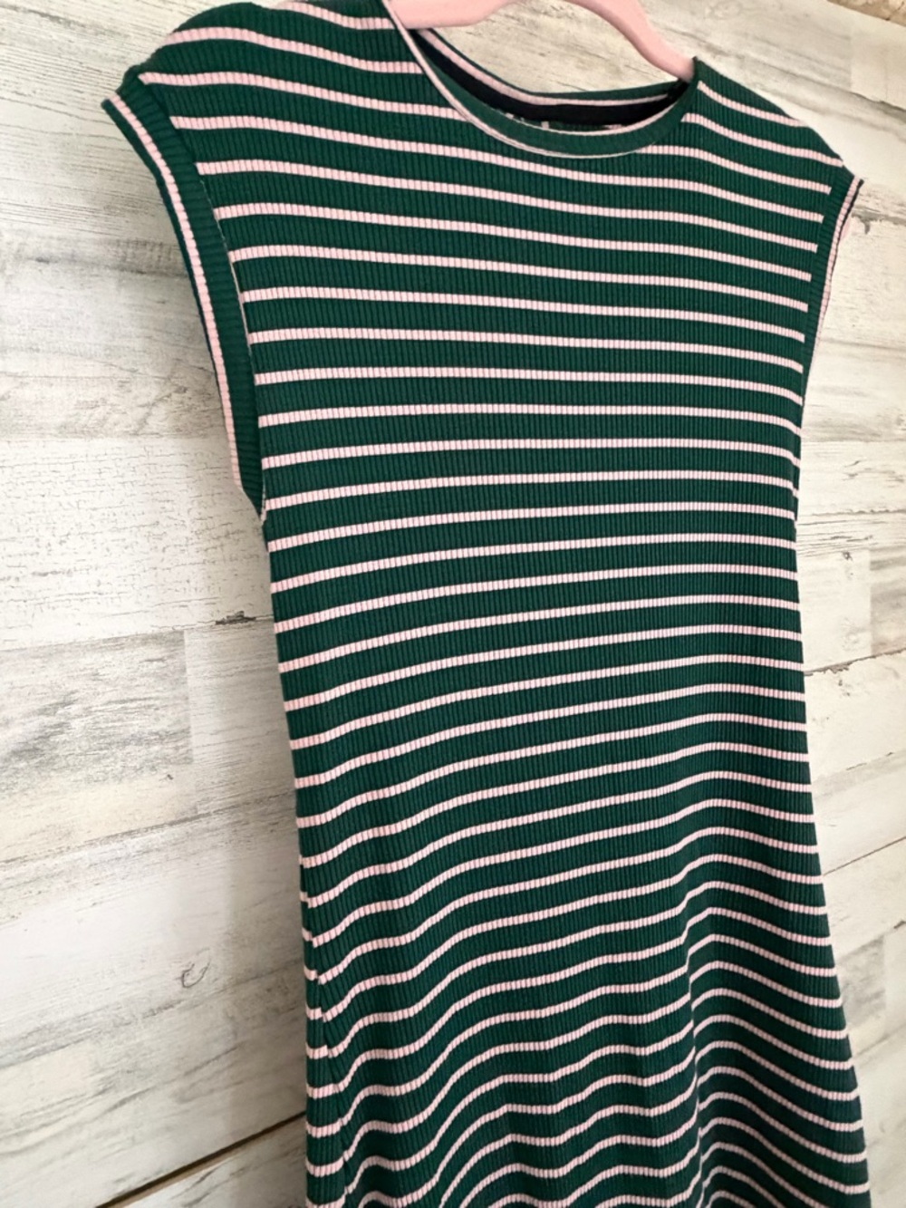 Cupshe Green & Pink Striped High-Low Midi Dress - Picture 6 of 6